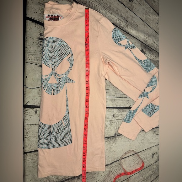 Slumpy Kev Adventures Billy & Mandy Rhinestones Grim Face L Long Sleeve Unisex - Picture 12 of 12